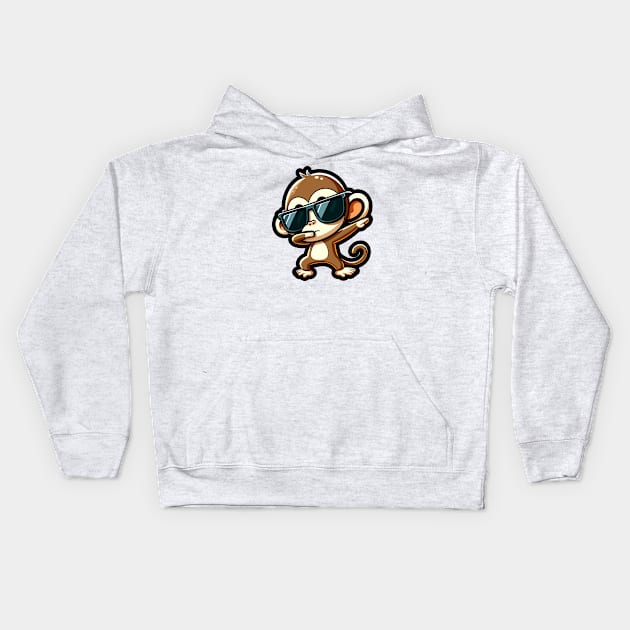 Chillin Monkey Kids Hoodie by Muslimory